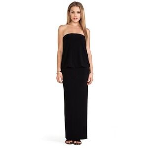 Norma Kamali Dress KAMALIKULTURE Strapless Maxi Women's Size Small‎ Black